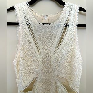Anthropologie Ivory Lace Dress
